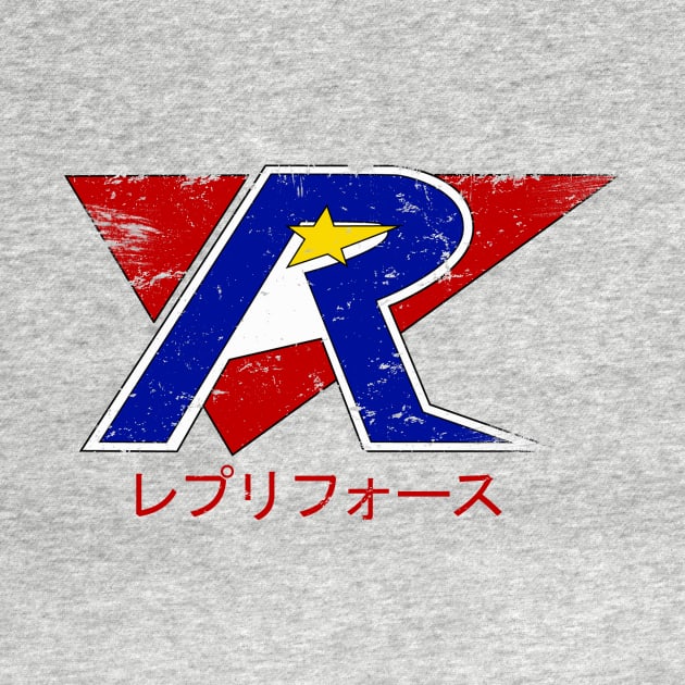 Megaman | Rockman X Repliforce Distressed Kanji by waveformUSA